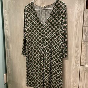 Women’s Boden Preowned Tunic Top Soze 14 green pattern